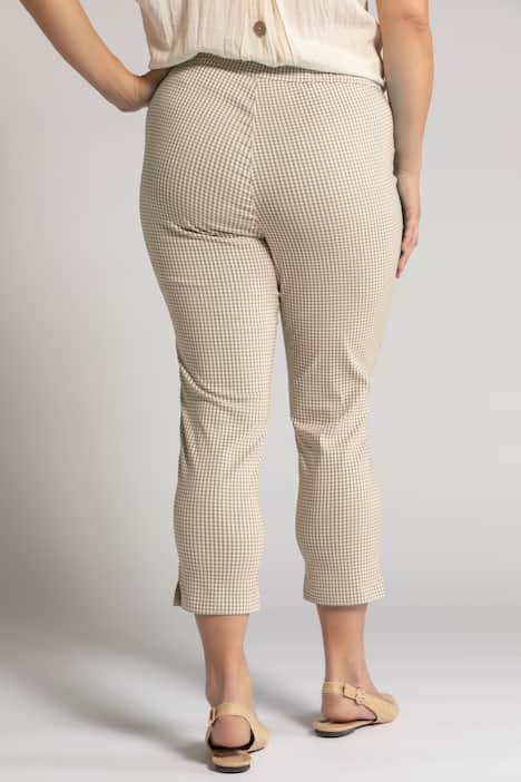 7/8-Bengalinhose Sienna, Vichykaro, Elastikbund