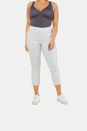 Ulla Popken 7/8-Bengalinhose Sienna, Vichykaro, Elastikbund - Große Größen