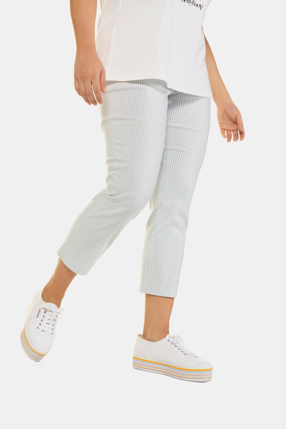 Grote Maten bengaline 7/8-broek Sienna, Dames, blauw, Maat: 60, Viscose/Synthetische vezels, Ulla Po Grote Maten bengaline 7/8-broek Sienna, Dames, blauw, Maat: 60, Viscose/Synthetische vezels, Ulla Po