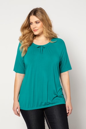 Duże rozmiary T-shirt, damska, karaibska zieleń, rozmiar: 50/52, wiskoza/elastan, Ulla Popken