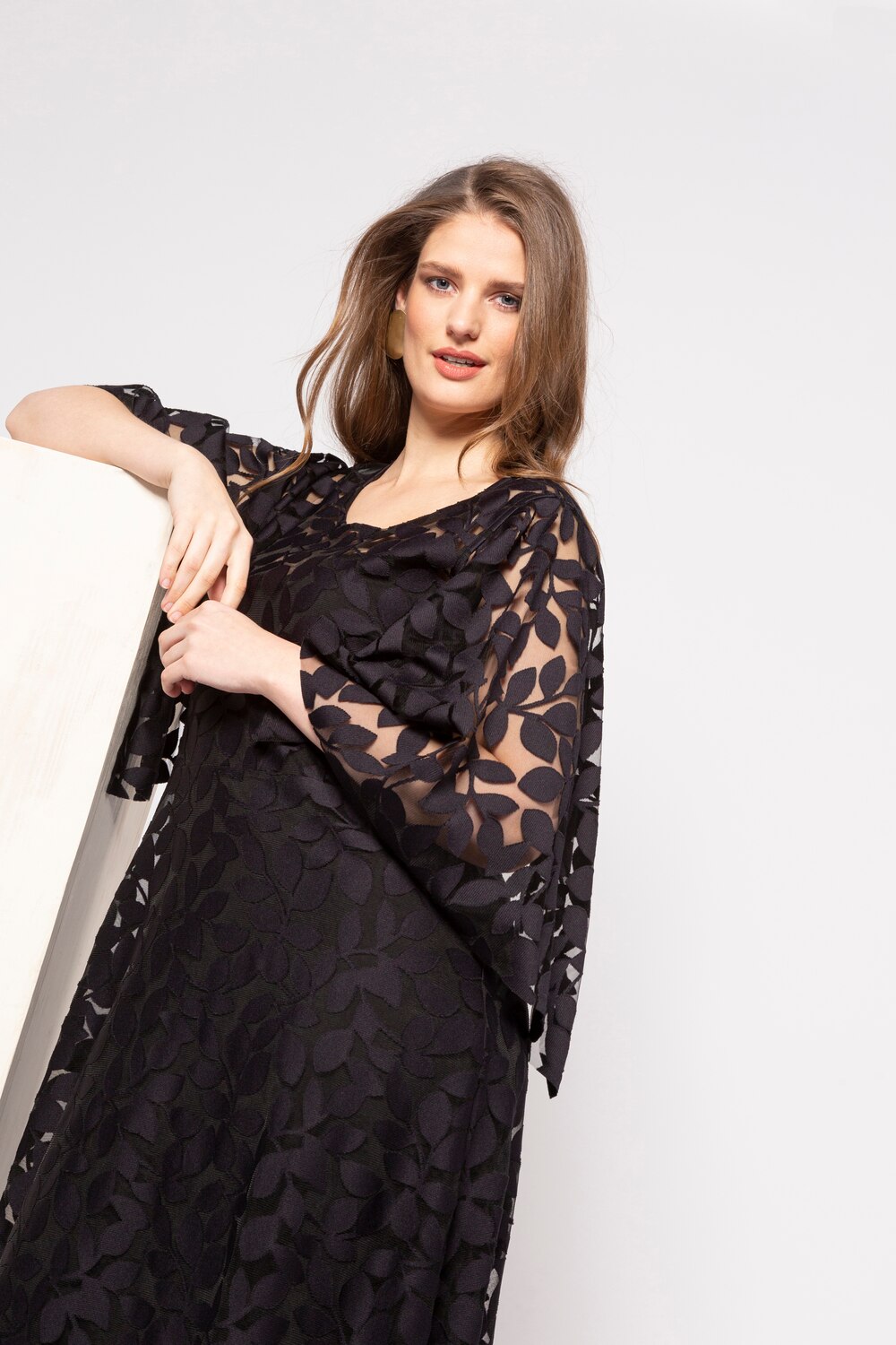 Grote Maten jurk, Dames, zwart, Maat: 46, Viscose/Polyester/Synthetische vezels, Ulla Popken