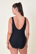 Maillot de bain sans bonnets souples, bande sous la poitrine et passepoils