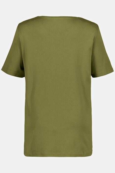 T-Shirt, V-Ausschnitt, Classic, Halbarm, Biobaumwolle