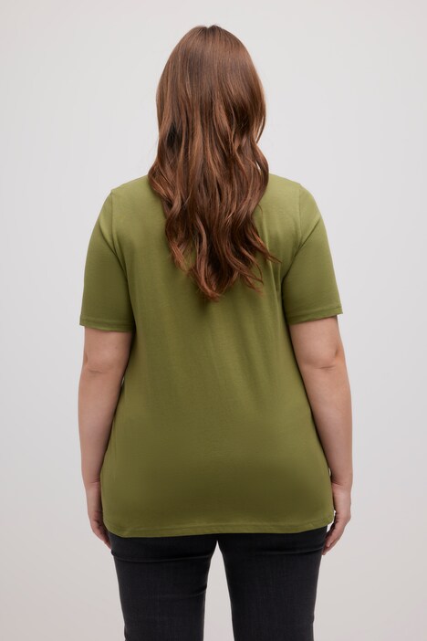 T-Shirt, V-Ausschnitt, Classic, Halbarm, Biobaumwolle