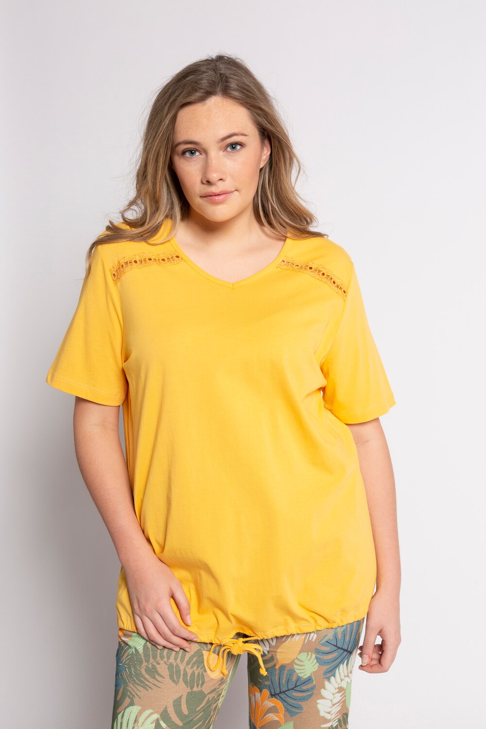 Grote Maten shirt, Dames, oranje, Maat: 50/52, Katoen, Ulla Popken Grote Maten shirt, Dames, oranje, Maat: 50/52, Katoen, Ulla Popken