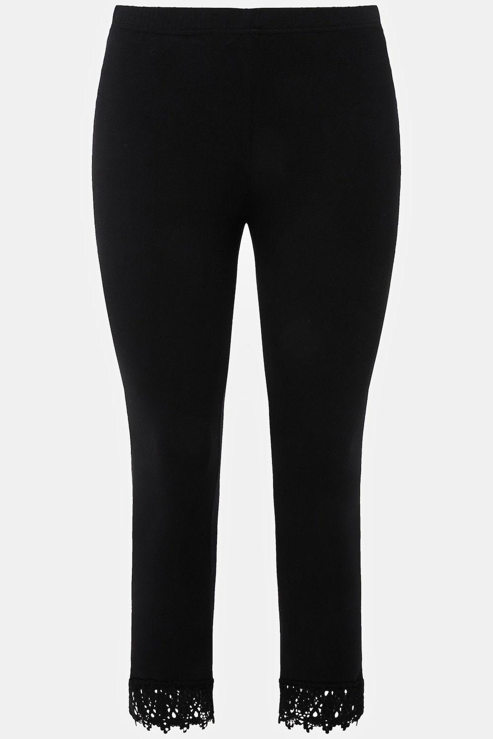 Stora storlekar 7/8-leggings i ekologisk bomull, Dam, svart, storlek: 54/56, Bomull, Ulla Popken