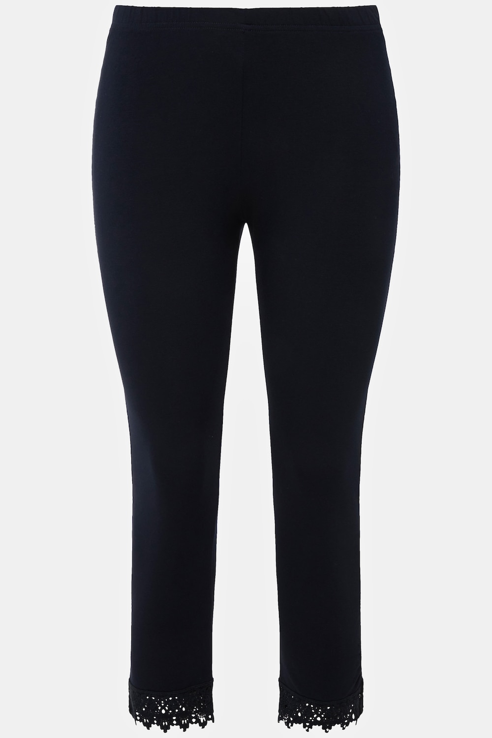 Stora storlekar 7/8-leggings i ekologisk bomull, Dam, blå, storlek: 50/52, Bomull, Ulla Popken