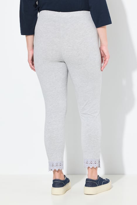 7/8-Leggings, Saumspitze, Biobaumwolle