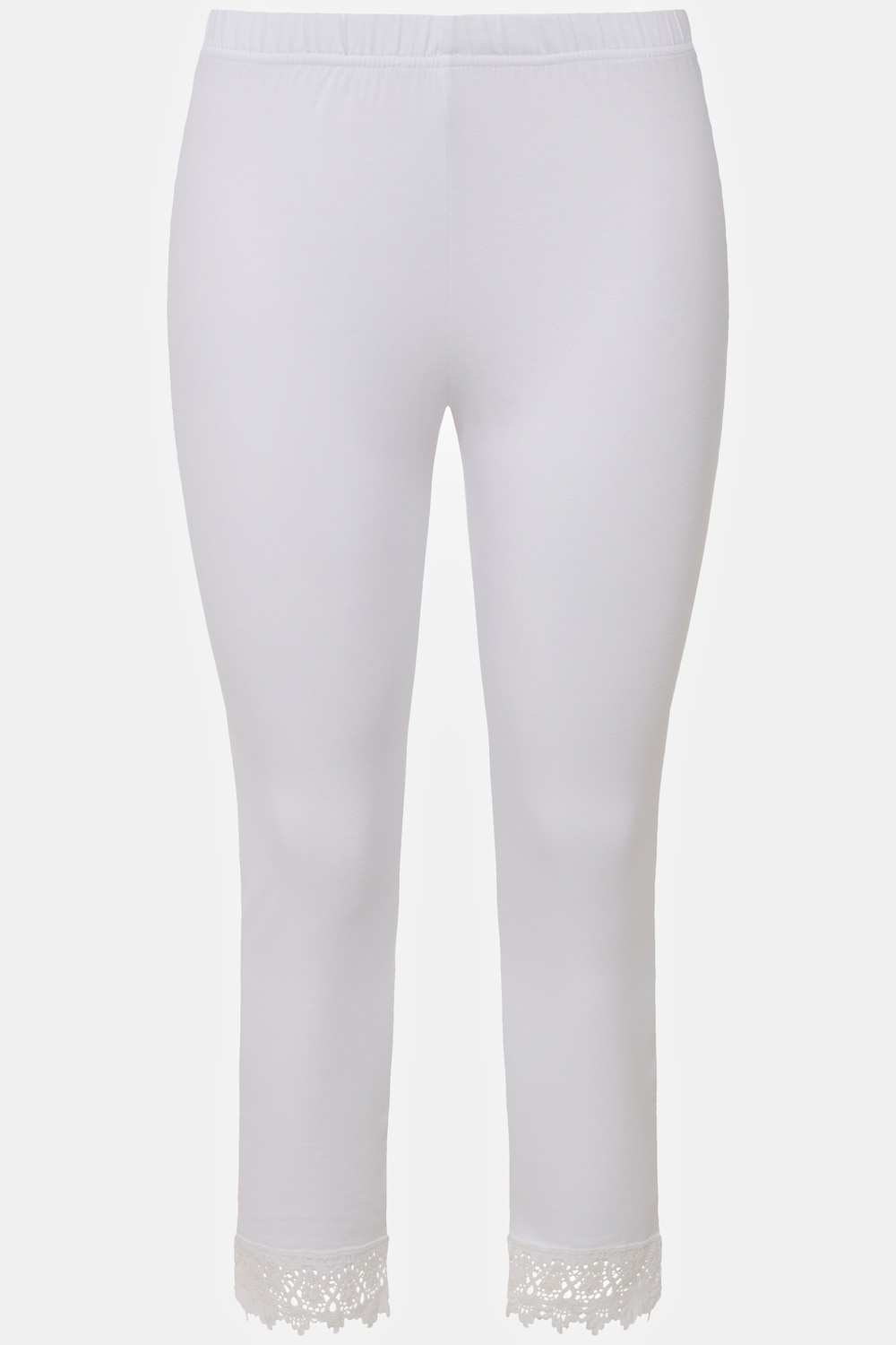 Stora storlekar 7/8-leggings i ekologisk bomull, Dam, vit, storlek: 58/60, Bomull, Ulla Popken