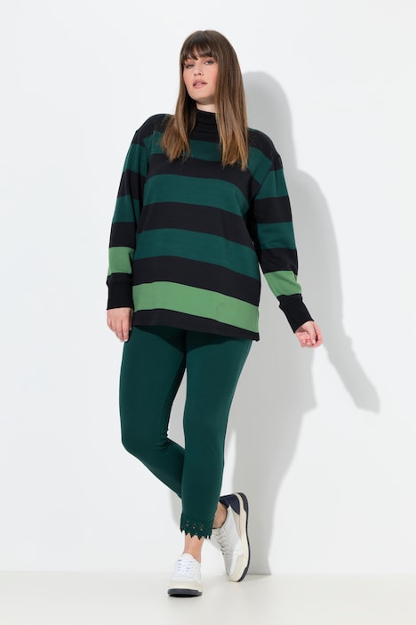 7/8-Leggings, Saumspitze, Biobaumwolle