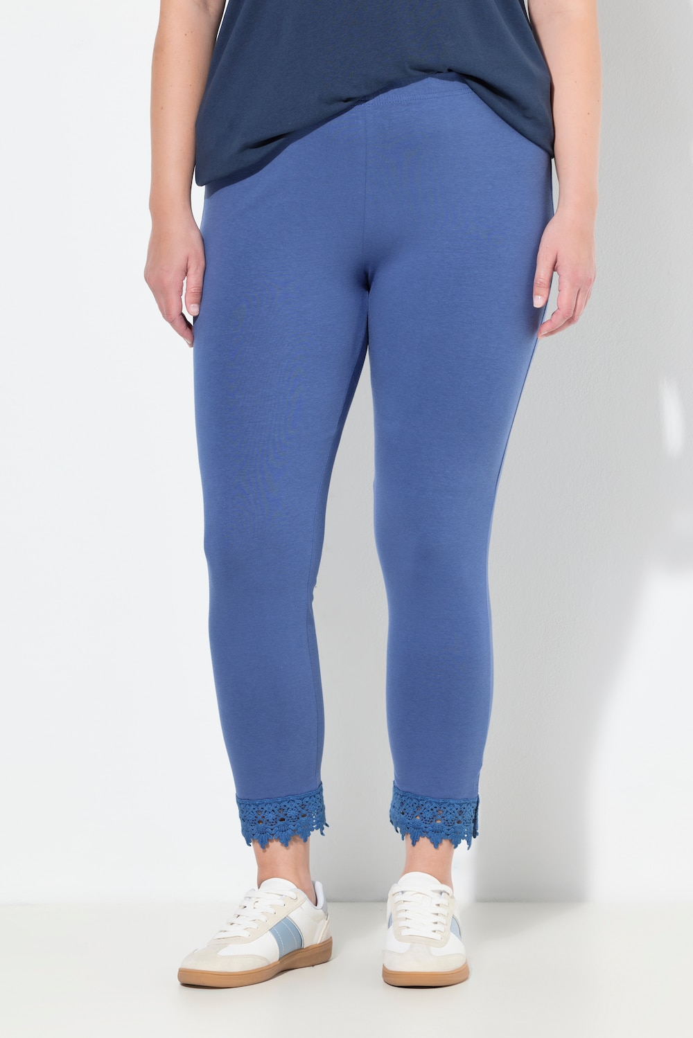 Große Größen 7/8-Leggings, Damen, blau, Größe: 42/44, Baumwolle, Ulla Popken