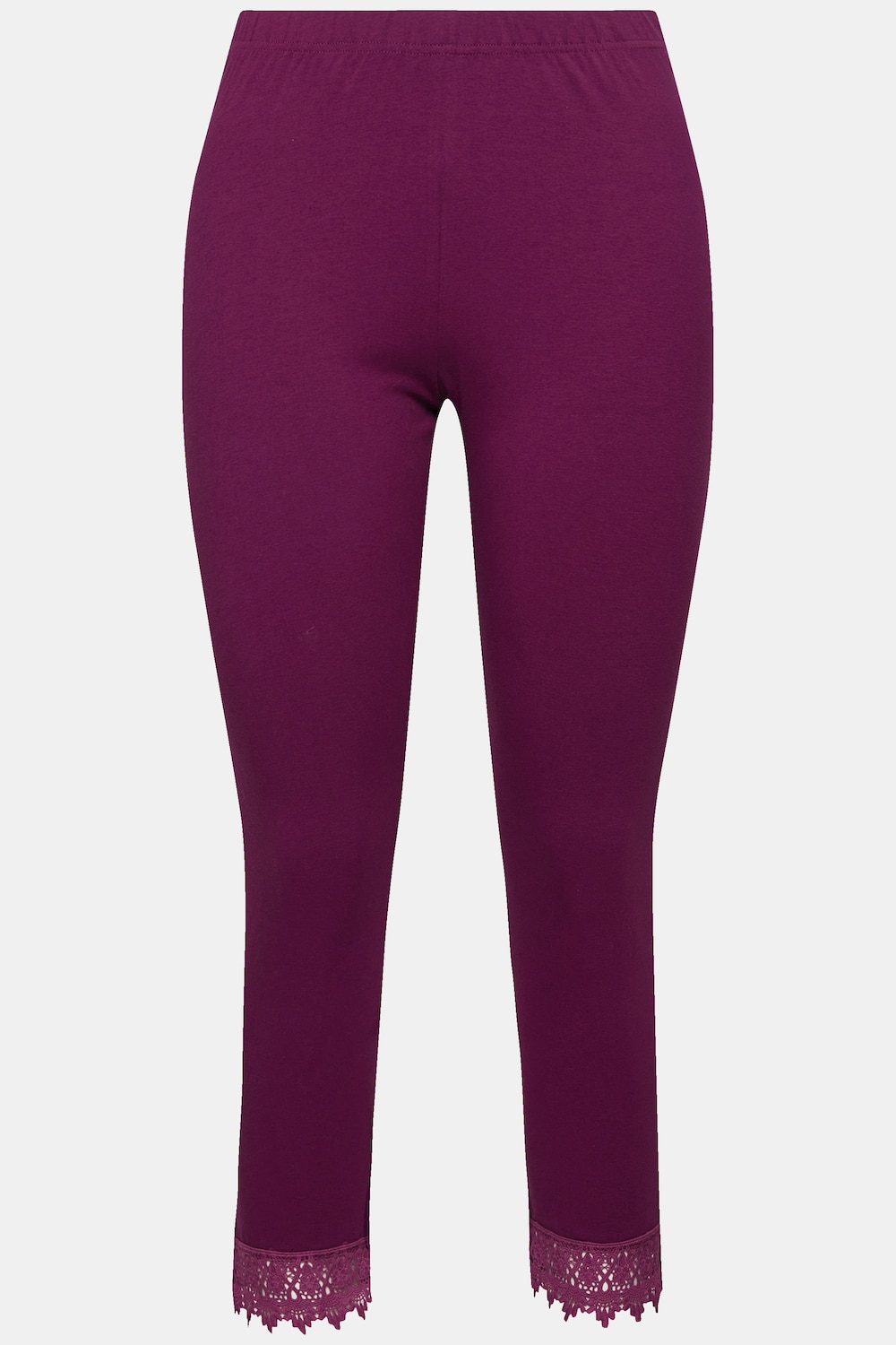 Stora storlekar 7/8-leggings i ekologisk bomull, Dam, röd, storlek: 50/52, Bomull, Ulla Popken