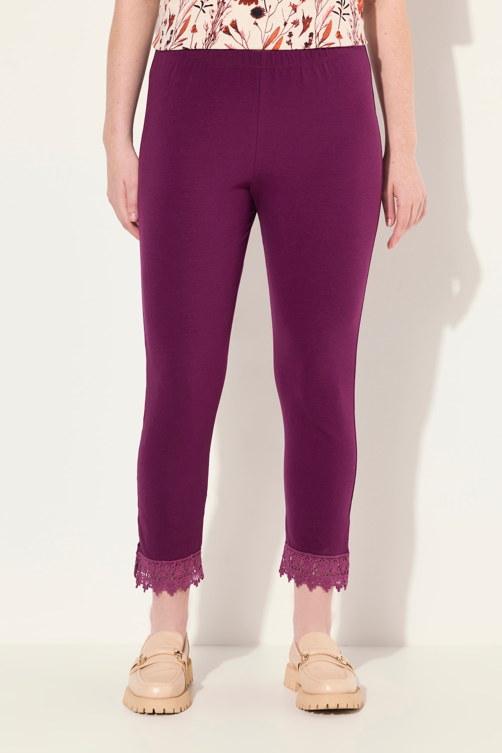 Große Größen 7/8-Leggings, Damen, rot, Größe: 42/44, Baumwolle, Ulla Popken