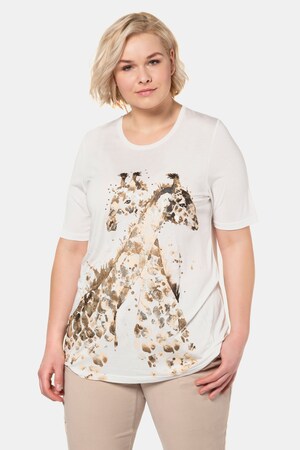 Duże rozmiary T-shirt, damska, offwhite, rozmiar: 42/44, wiskoza, Ulla Popken