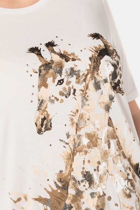 T-Shirt, Metallic-Giraffen, Classic, Nieten, Viskose