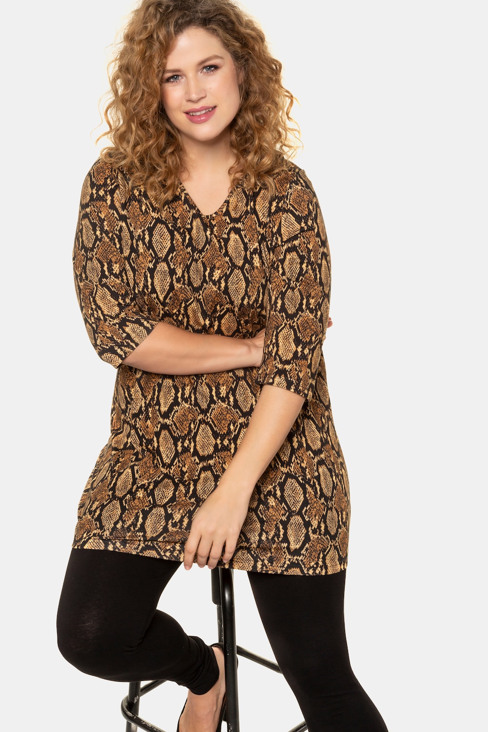 Grote Maten longshirt, Dames, wit, Maat: 54/56, Katoen, Ulla Popken Grote Maten longshirt, Dames, wit, Maat: 54/56, Katoen, Ulla Popken