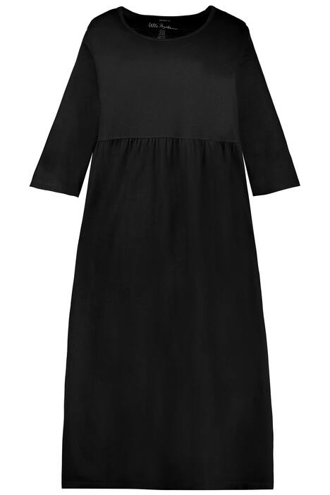 Žerzejové šaty, kulatý výstřih, 3/4 zvonové rukávy