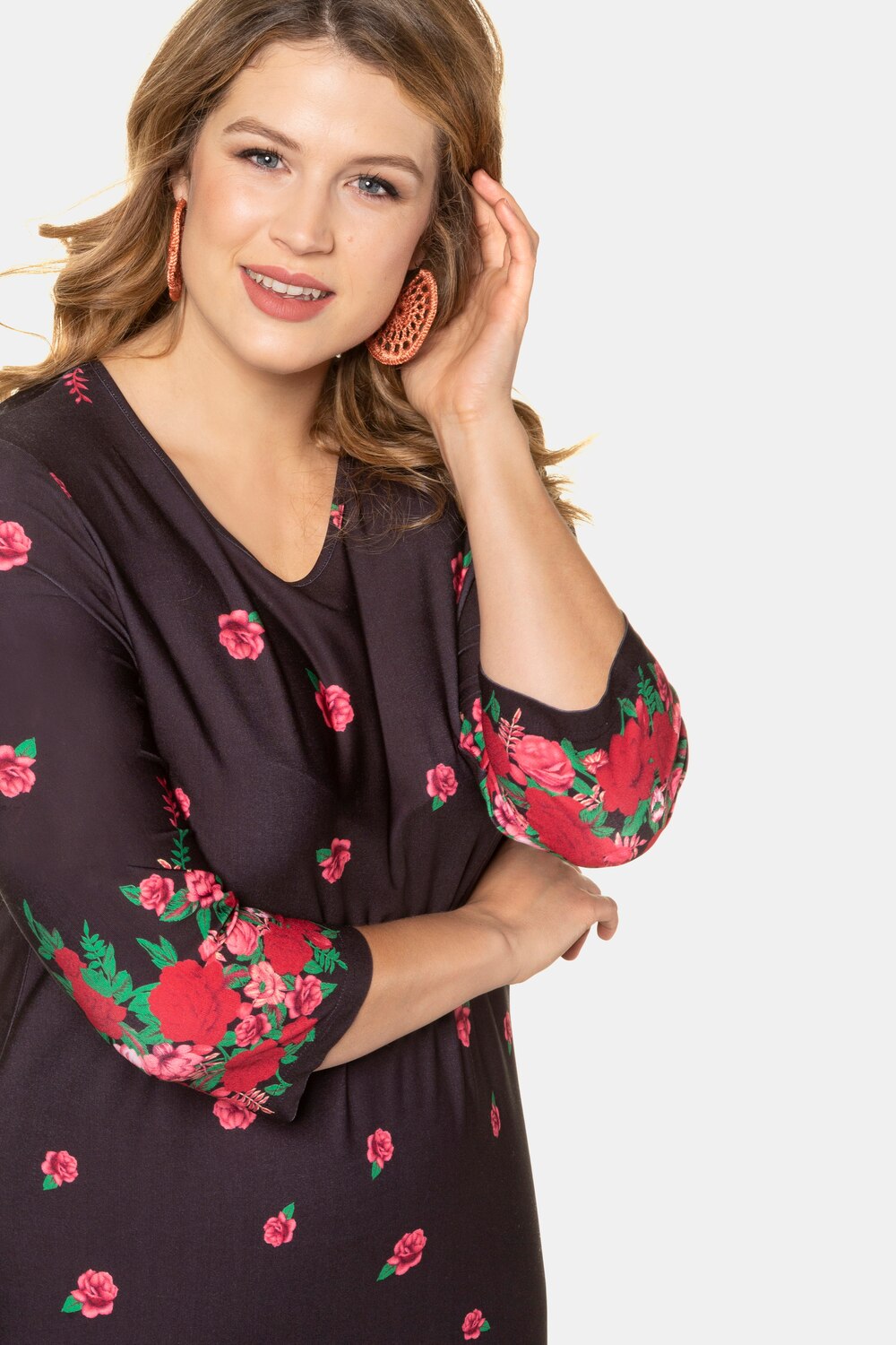 Grote Maten jersey-jurk, Dames, zwart, Maat: 46/48, Polyester, Ulla Popken Grote Maten jersey-jurk, Dames, zwart, Maat: 46/48, Polyester, Ulla Popken