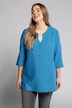 Embroidered Linen Notch Neck Tunic