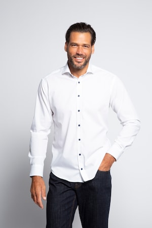 Duże rozmiary Koszula, mężczyzna, biała, rozmiar: L, bawełna, JP1880