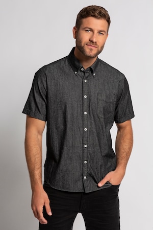 Duże rozmiary Dżinsowa koszula, mężczyzna, black denim, rozmiar: 8XL, bawełna, JP1880