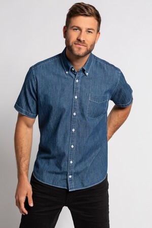 Duże rozmiary Dżinsowa koszula, mężczyzna, blue denim, rozmiar: 6XL, bawełna, JP1880