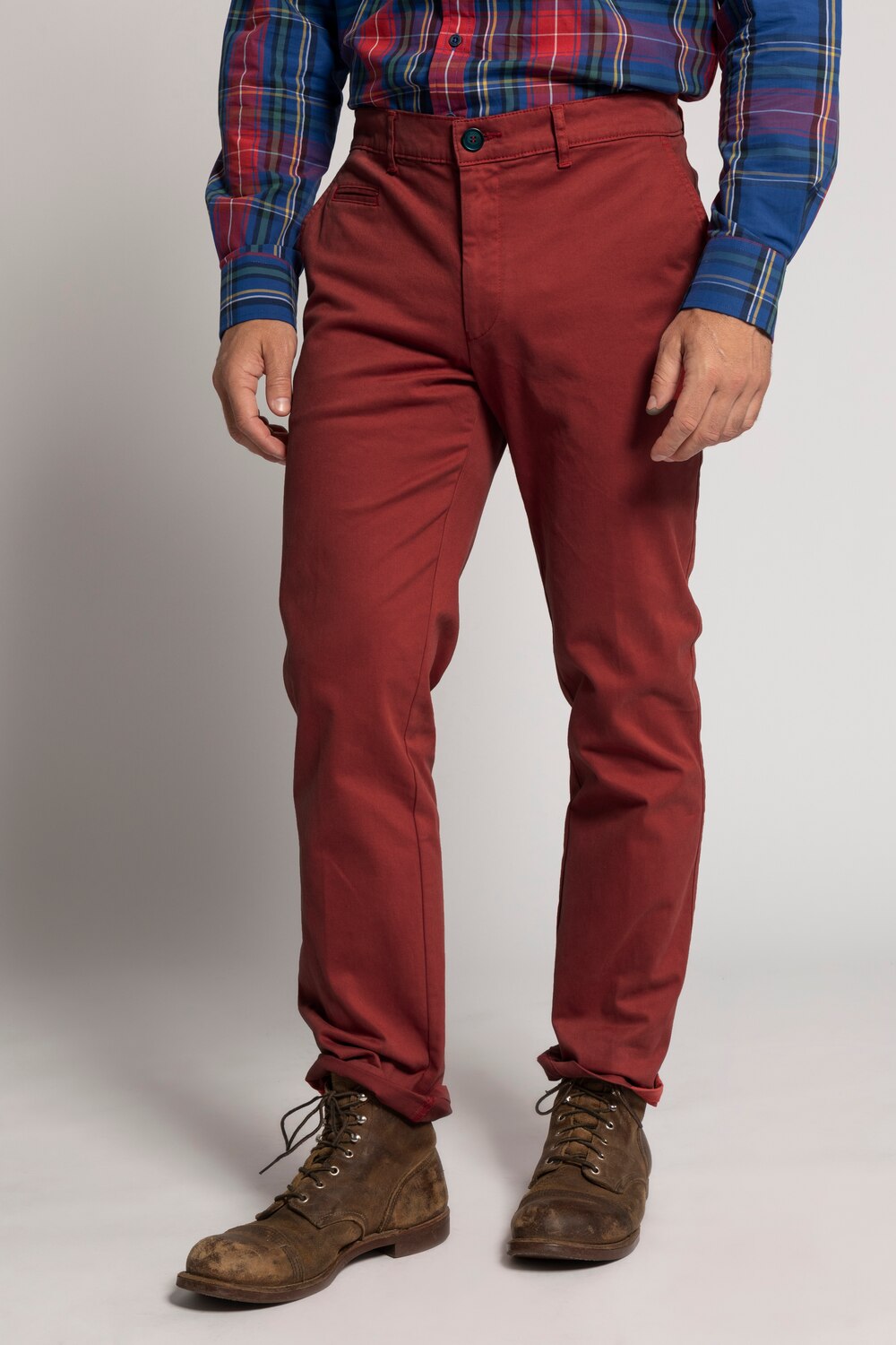 Grote Maten chino FLEXNAMIC®, Heren, rood, Maat: 52, Katoen, JP1880 Grote Maten chino FLEXNAMIC®, Heren, rood, Maat: 52, Katoen, JP1880