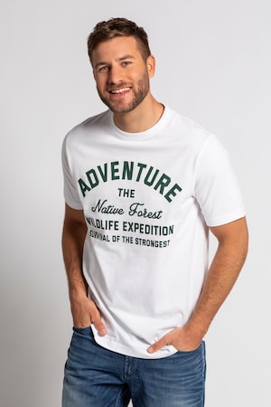 Duże rozmiary T-shirt, mężczyzna, biały, rozmiar: XXL, bawełna, JP1880