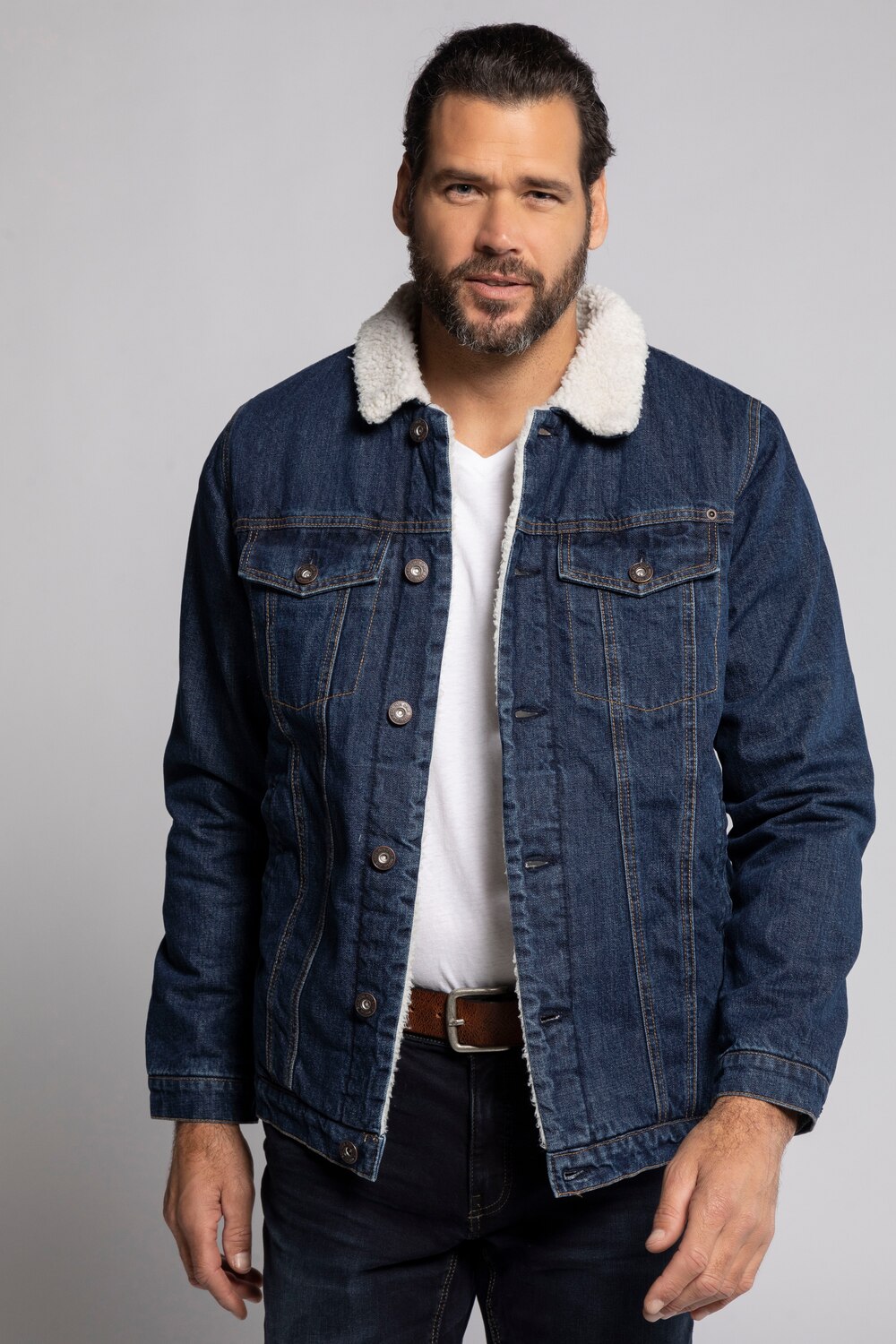 Grote Maten jeansjack, Heren, paars, Maat: XXL, Katoen/Polyester, JP1880 Grote Maten jeansjack, Heren, paars, Maat: XXL, Katoen/Polyester, JP1880