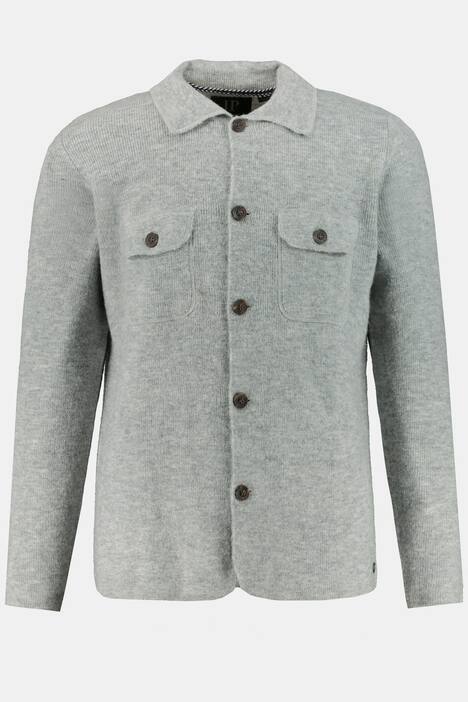 Hemd, Langarm, Strick, Taschen, Kentkragen, Modern Fit