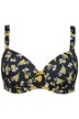 Podprsenka s kosticemi LARISSA, květinový vzor, košíčky B-D