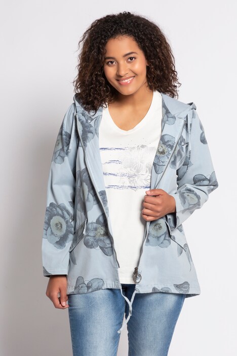 mikroskopisk dødbringende elite Floral Print Hooded Lightweight Cotton Jacket | Functional Jackets | Jackets