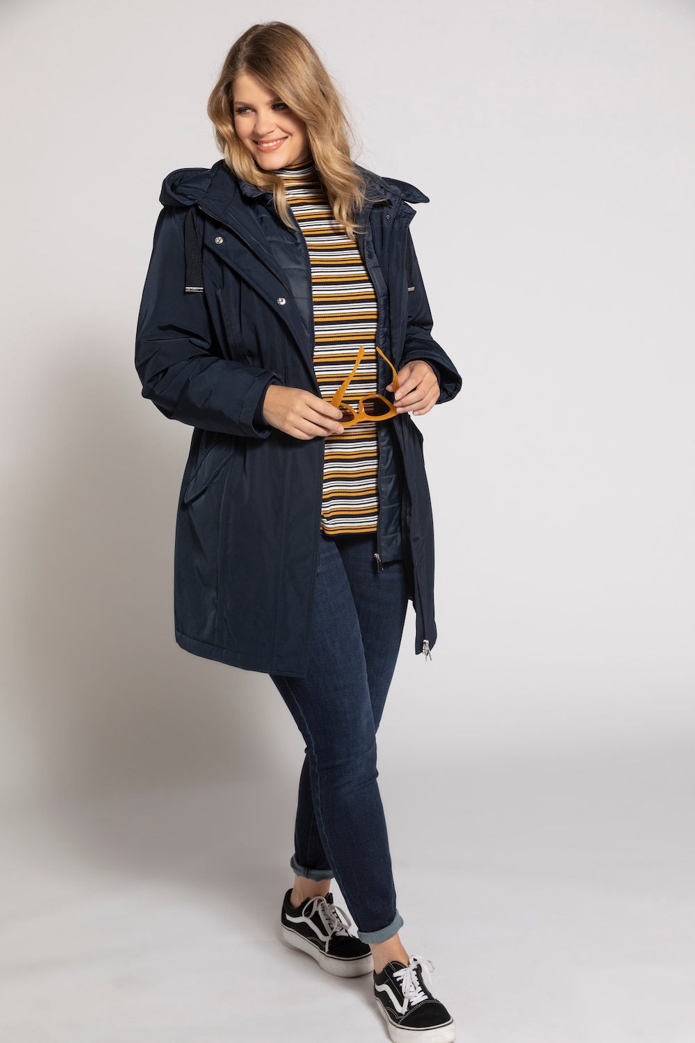 Grote Maten Parka, Dames, blauw, Maat: 46/48, Polyester/Synthetische vezels, Ulla Popken Grote Maten Parka, Dames, blauw, Maat: 46/48, Polyester/Synthetische vezels, Ulla Popken