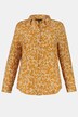 Two Tone Floral Print Button Front Blouse