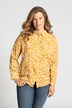 Two Tone Floral Print Button Front Blouse
