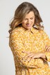 Two Tone Floral Print Button Front Blouse
