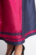 Abito in stile Dirndl, Jacquard con fiori, allacciatura decorativa, grembiule di raso