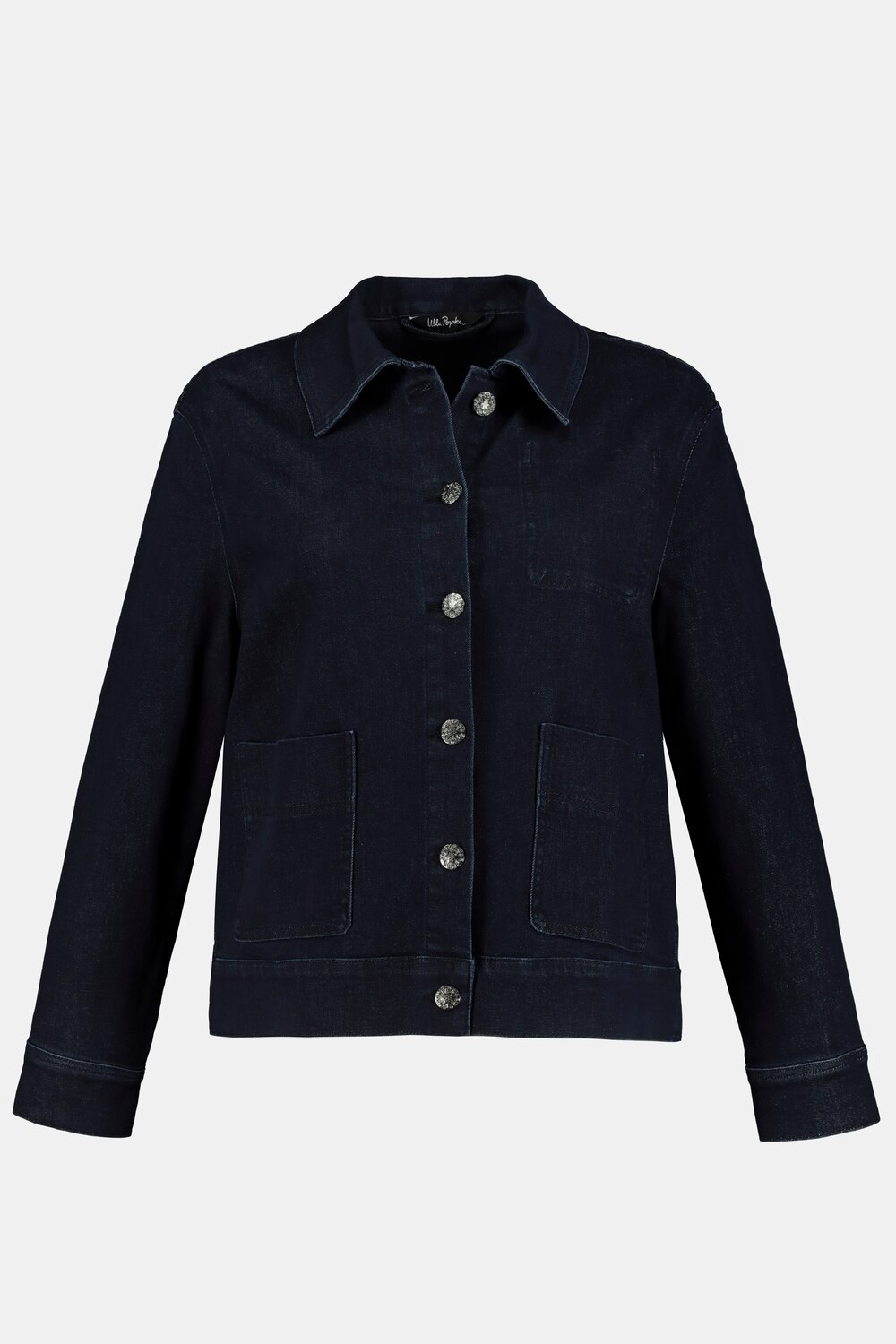 Grote Maten jeansjack, Dames, blauw, Maat: 46/48, Katoen/Polyester, Ulla Popken Grote Maten jeansjack, Dames, blauw, Maat: 46/48, Katoen/Polyester, Ulla Popken