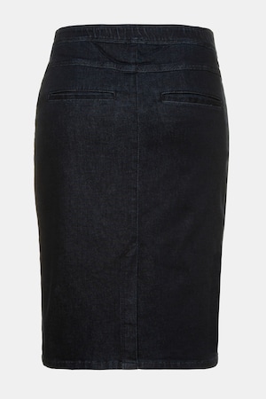 Duże rozmiary Dżinsowa spódnica, damska, dark blue, rozmiar: 46, bawełna/poliester/elastan, Ulla Popken