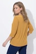 Shirt, ribjersey, V-hals, 3/4-mouw, biologische katoen