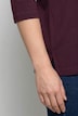 Shirt, Rippjersey, V-Ausschnitt, 3/4-Arm, Biobaumwolle
