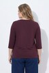 Shirt, ribjersey, V-hals, 3/4-mouw, biologische katoen