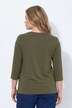 Shirt, ribjersey, V-hals, 3/4-mouw, biologische katoen