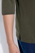 Shirt, ribjersey, V-hals, 3/4-mouw, biologische katoen