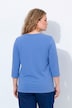 Shirt, Rippjersey, V-Ausschnitt, 3/4-Arm, Biobaumwolle