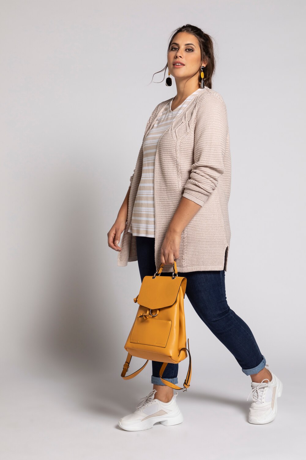 Grote Maten vest, Dames, beige, Maat: 46/48, Katoen/Synthetische vezels, Ulla Popken Grote Maten vest, Dames, beige, Maat: 46/48, Katoen/Synthetische vezels, Ulla Popken