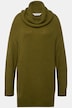 Strikkegenser, rullekrage, lengre form, oversized, lange ermer