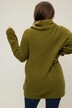 Strikkegenser, rullekrage, lengre form, oversized, lange ermer