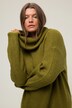Strikkegenser, rullekrage, lengre form, oversized, lange ermer