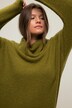 Strikkegenser, rullekrage, lengre form, oversized, lange ermer